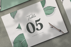 elegant wedding invitation card with leaves decoration Product Image 3