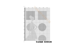 Elegant woman silhouette abstract cross stitch pattern - Tango Stitch