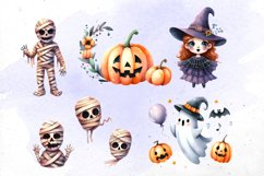 Awesome halloween watercolor Bundle | PNG cliparts Product Image 2