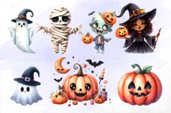 Awesome halloween watercolor Bundle | PNG cliparts Product Image 3