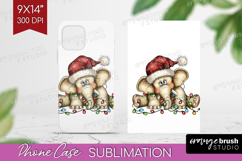 Elephant Tangled In Christmas Lights Phone Case PNG Funny Product Image 1