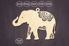 Eiephant animal lasercut svg, laser cut ornament or keychain Product Image 1