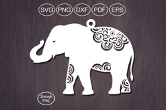 Eiephant animal lasercut svg, laser cut ornament or keychain Product Image 4