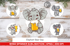 Wind Spinner Elephant Beer Day Product Image 1