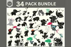 Baby elephant svg, cute elephant, baby shower cut file Product Image 2