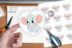 Sticker Heart Elephant Product Image 1