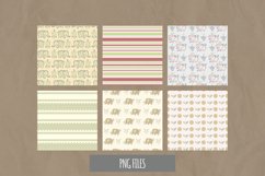 Vintage Floral Elephant Seamless Pattern Paper Pack Product Image 1
