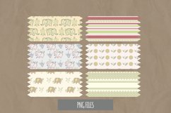 Vintage Floral Elephant Seamless Pattern Tape Product Image 1