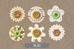 Vintage Floral Elephant Seamless Pattern Button Product Image 1