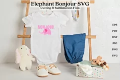 elephant bonjour png svg vectors with transparent background high resolution for cricut silhouette and sublimation machine