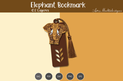 Elephant Bookmark SVG Product Image 2