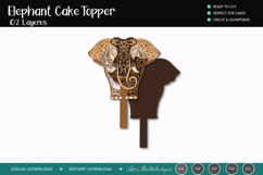 Elephant Cake Topper SVG Product Image 3