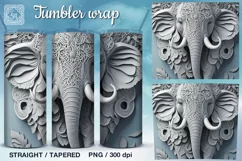 3d Animals 5 Tumbler Sublimation, 20 oz Tumbler Wraps Product Image 5