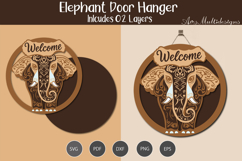 Elephant welcome sign Laser Cut Product Image 1