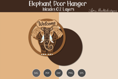 Elephant welcome sign Laser Cut Product Image 2