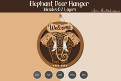Elephant welcome sign Laser Cut Product Image 3