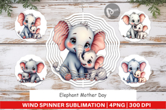 Wind Spinner Elephant Mother&#039;s Day Product Image 1