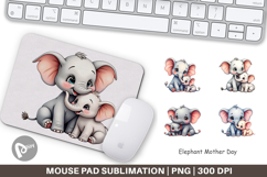 Mouse Pad Elephant Mother&#039;s Day Product Image 1