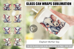 Glass Can Elephant Mother&#039;s Day Product Image 1