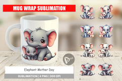 Mug Wrap Elephant Mother&#039;s Day Product Image 1