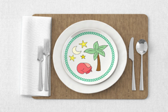 Color Hand Drawn Elephants, Jungle Animal, Sun, Flower, Tree Product Image 4