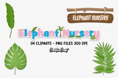 Elephant Nursery Clipart, baby shower clip arts graphics Product Image 1