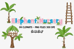 Elephant Nursery Clipart, baby shower clip arts graphics Product Image 1