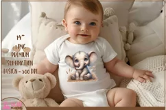 Baby Elephant sublimation, Cute baby animal clipart png Product Image 2