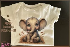 Baby Elephant sublimation, Cute baby animal clipart png Product Image 3