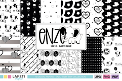 baby boy digital paper