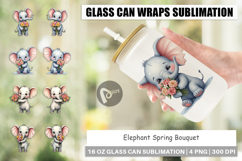 Glass Can Elephant Spring Bouquet Product Image 1