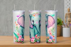 3D Elephant Tumbler Wrap, Tumbler Sublimation, 20 Oz Tumbler Product Image 1