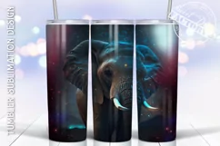 elephant tumbler sublimation design, SEAMLESS tumbler png Product Image 1