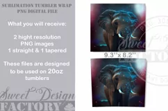 elephant tumbler sublimation design, SEAMLESS tumbler png Product Image 2