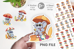 Summer Elephant Sticker Product Image 1