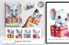Digital Paper Elephant Gift Product Image 1