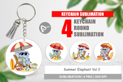 Keychain Summer Elephant Product Image 1