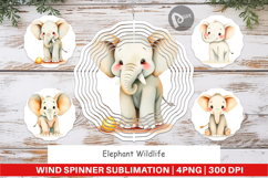 Wind Spinner Elephant Wildlife Product Image 1