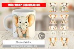 Mug Wrap Elephant Wildlife Product Image 1