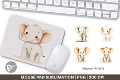 Mouse Pad Elephant Wildlife Product Image 1