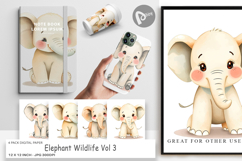 Digital Paper Elephant Wildlife Product Image 1