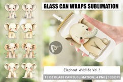 Glass Can Elephant Wildlife Product Image 1