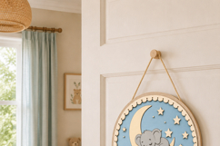 Elephant Baby Name Sign SVG | Safari Nursery Door Sign Product Image 5