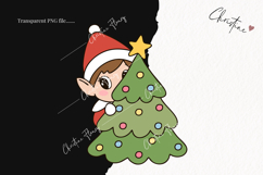 Doodle Christmas Elf Clipart | Christmas PNG Product Image 2