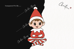 Doodle Christmas Elf Clipart | Christmas PNG Product Image 2