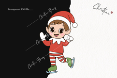 Doodle Christmas Elf Clipart | Christmas PNG Product Image 2