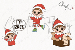 Doodle Christmas Elf Clipart | Christmas PNG Product Image 3