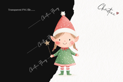Cute Christmas Elf Clipart | Christmas PNG Product Image 2