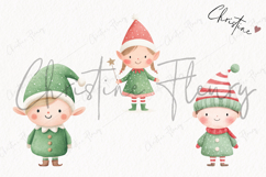Cute Christmas Elf Clipart | Christmas PNG Product Image 3