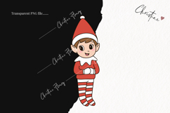 Doodle Christmas Elf Clipart | Christmas PNG Product Image 2